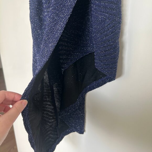 Honey and Rosie Navy Glitter Asymmetrical Dress - Picture 8 of 8